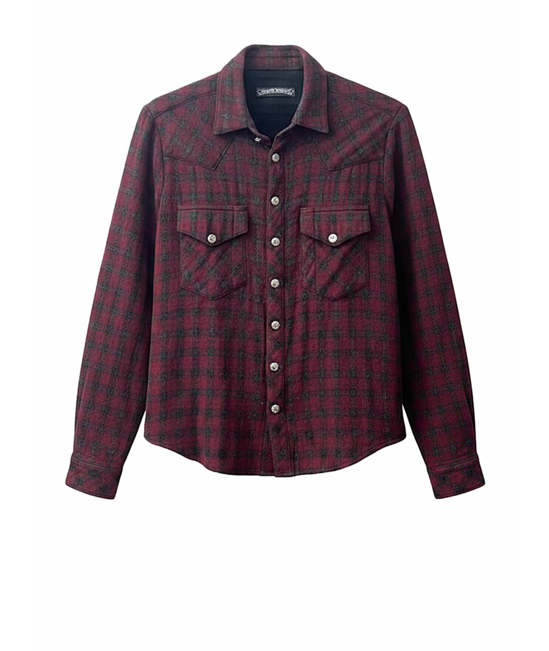 CHROME HEARTS Бордовая кэжуал рубашка, фото 1
