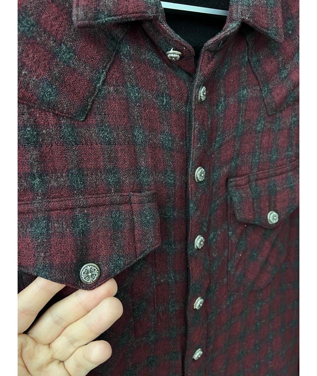 CHROME HEARTS Бордовая кэжуал рубашка, фото 3