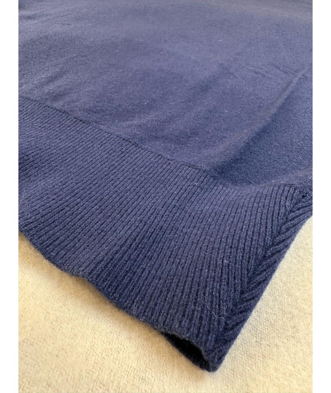 PANICALE Синяя кашемировая юбка макси, фото 8