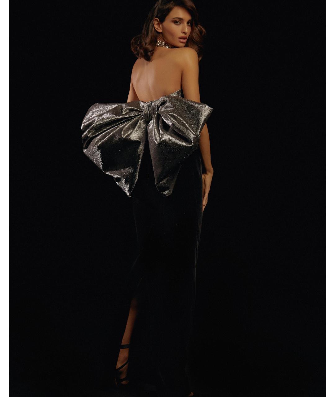 RASARIO Черное вискозное вечернее платье, фото 4