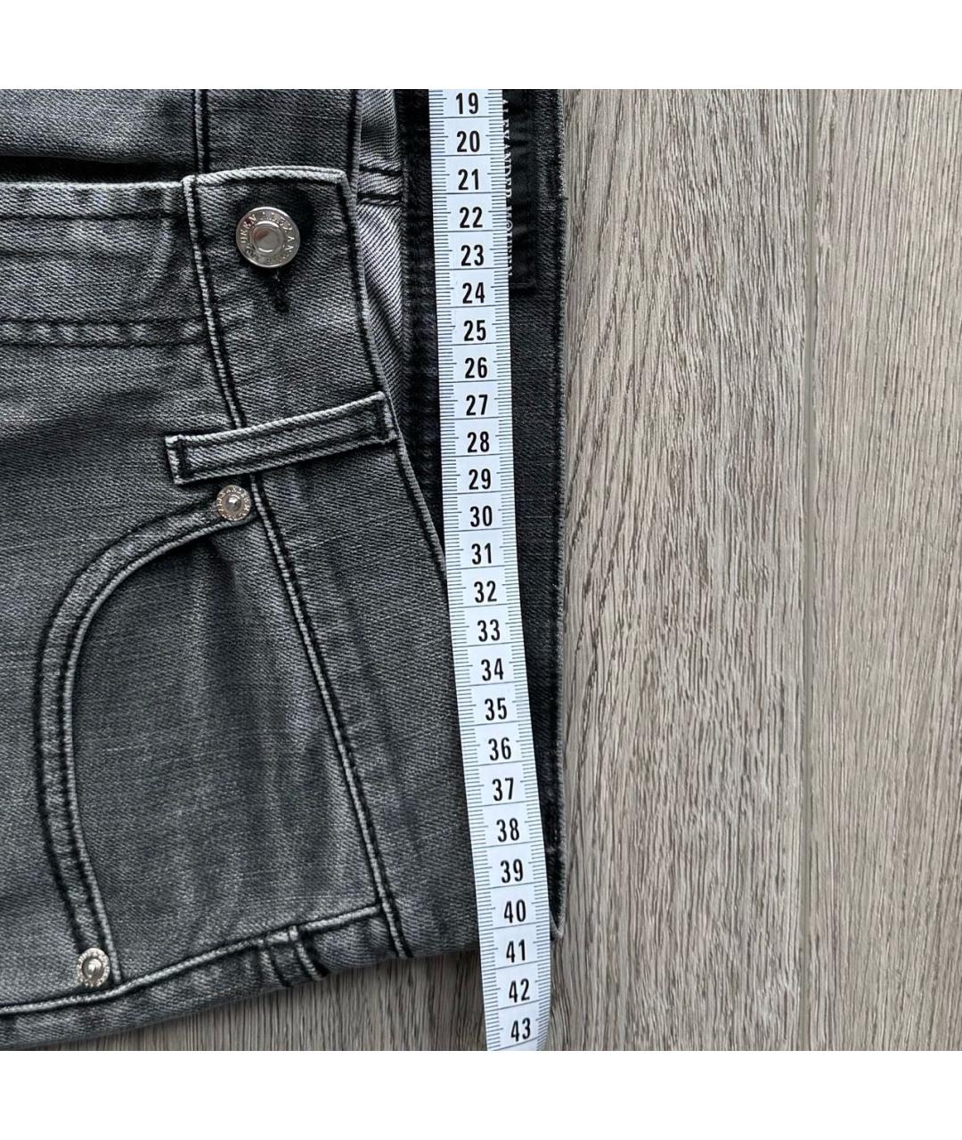 ALEXANDER MCQUEEN Серые хлопко-эластановые джинсы скинни, фото 7