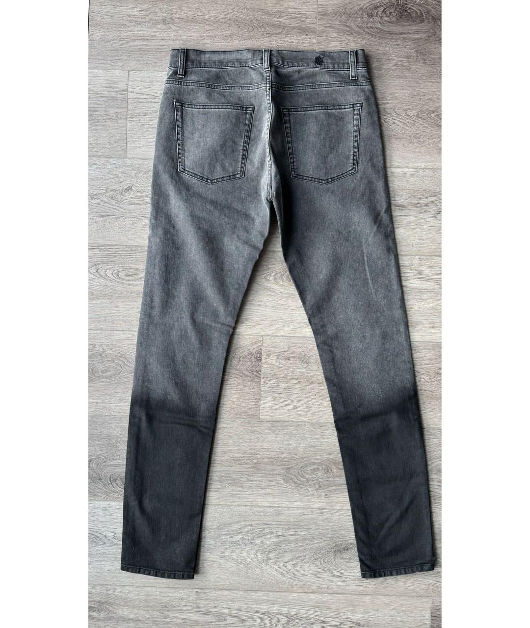 ALEXANDER MCQUEEN Серые хлопко-эластановые джинсы скинни, фото 5