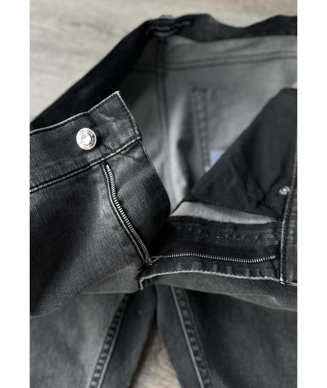 ALEXANDER MCQUEEN Серые хлопко-эластановые джинсы скинни, фото 3