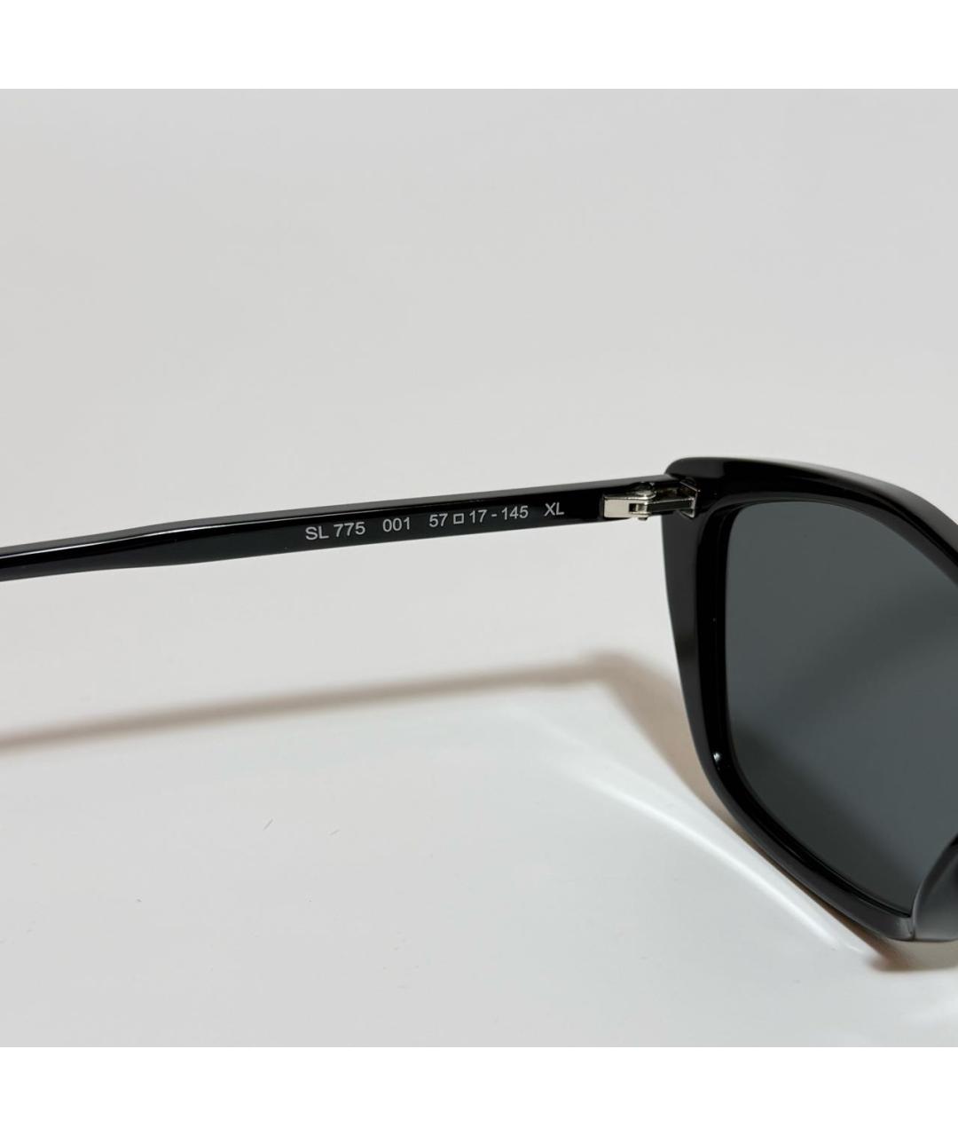 SAINT LAURENT Черные пластиковые солнцезащитные очки, фото 4