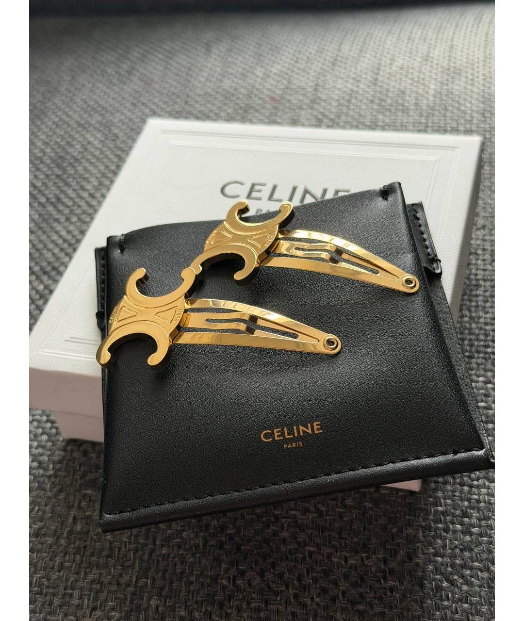 CELINE Золотая заколка, фото 2