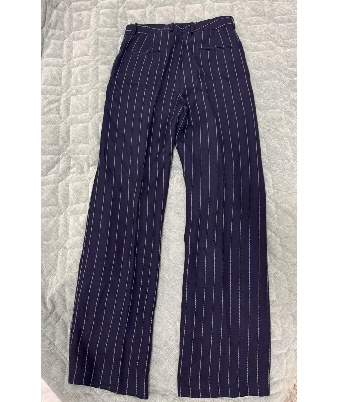 LORO PIANA Темно-синий льняной костюм с брюками, фото 3