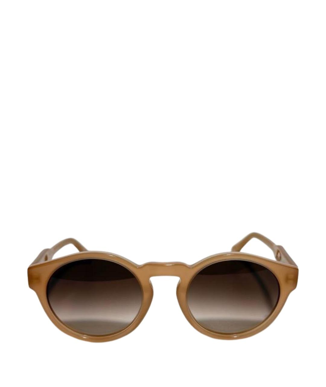 CHLOE Бежевые пластиковые солнцезащитные очки, фото 1