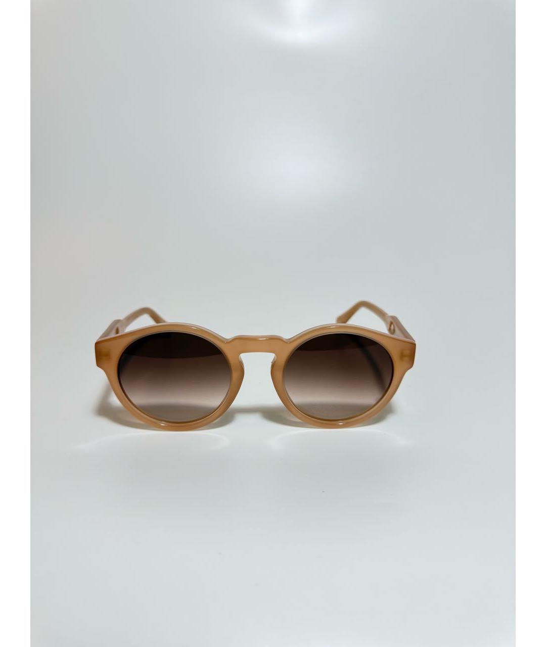 CHLOE Бежевые пластиковые солнцезащитные очки, фото 5
