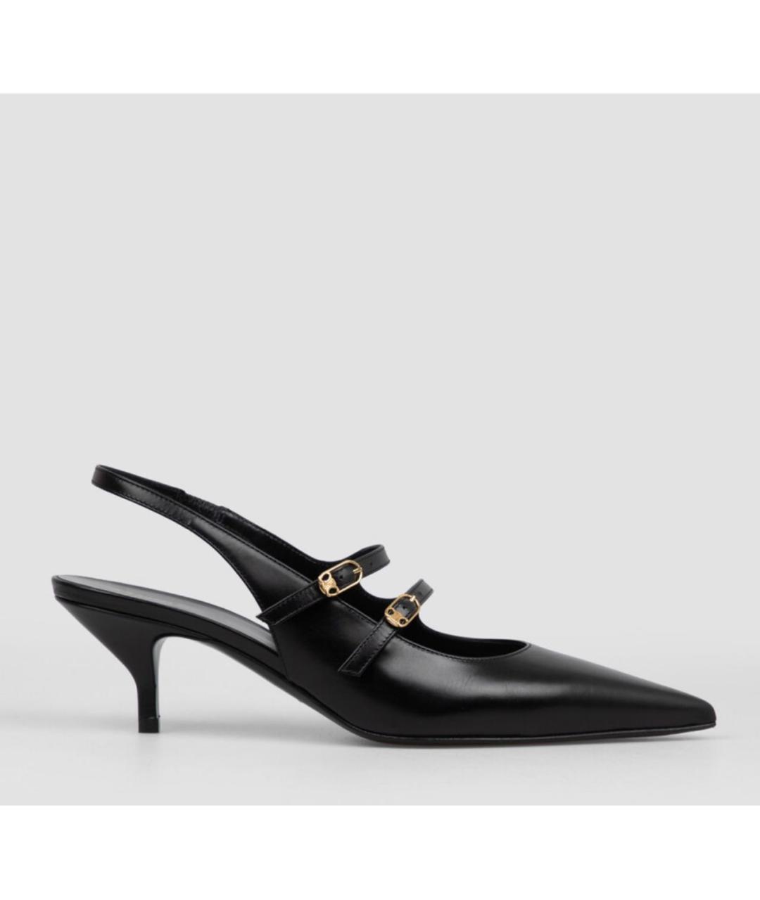 CELINE Черные кожаные туфли, фото 7