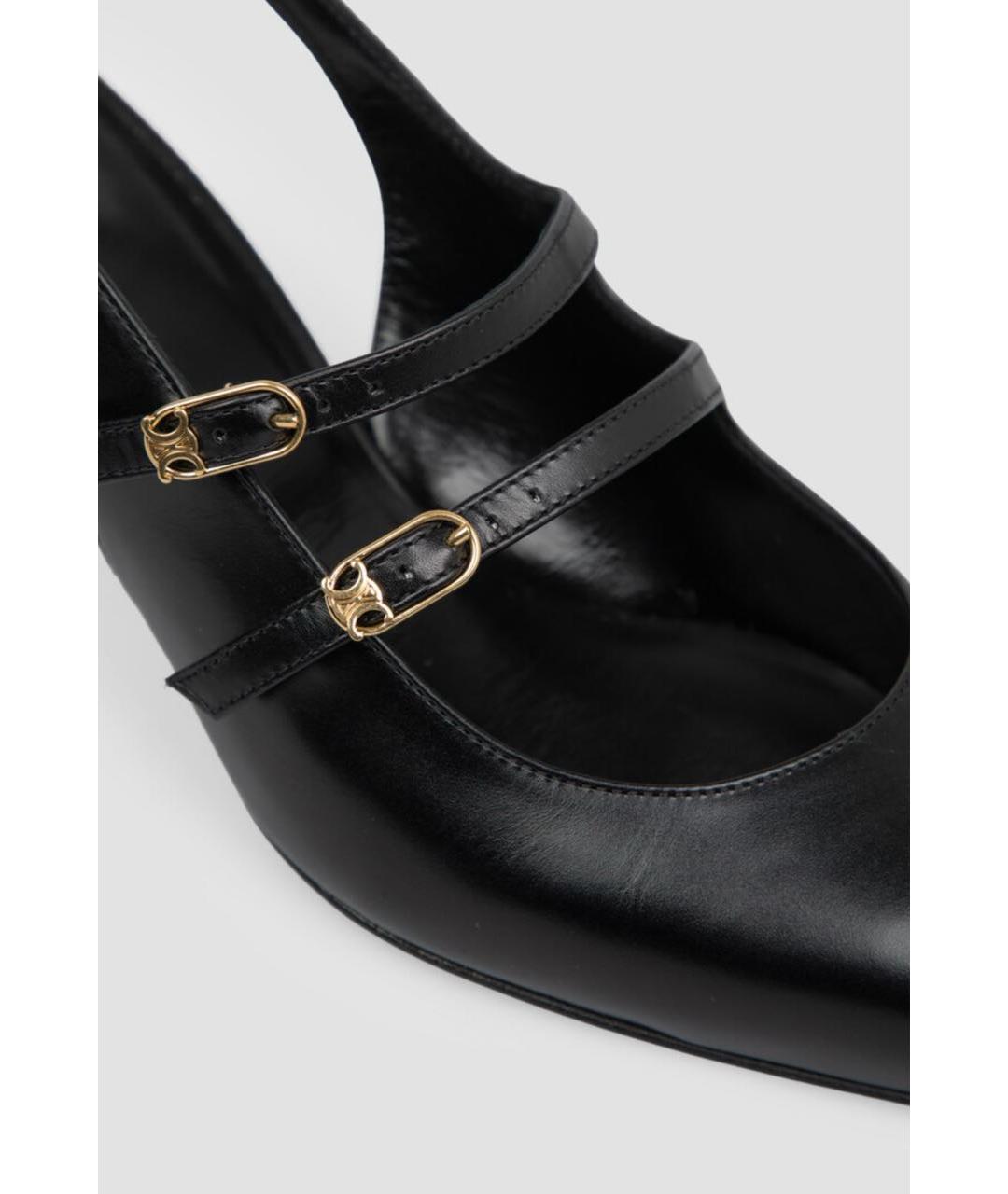 CELINE Черные кожаные туфли, фото 5