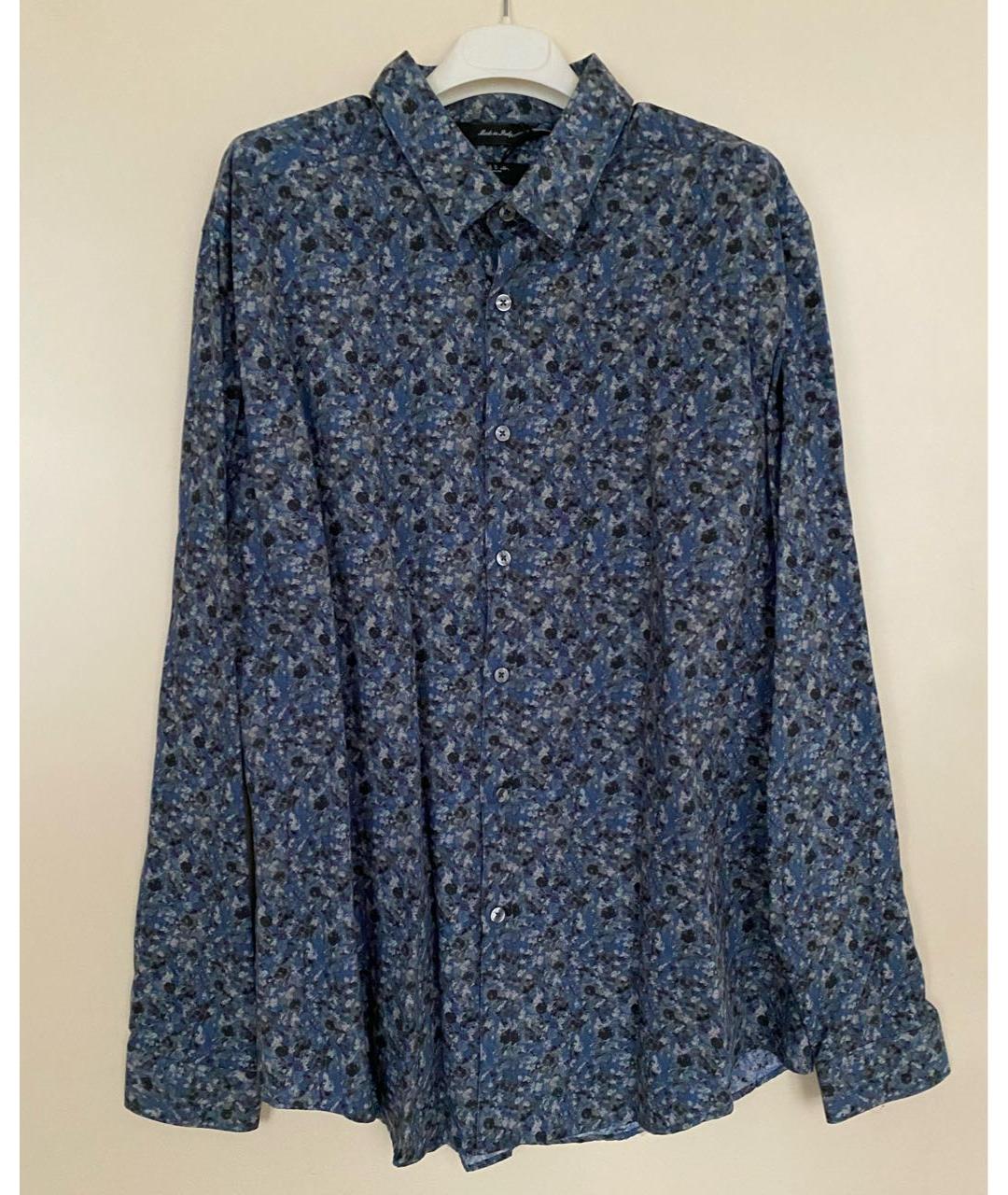 PAUL SMITH Темно-синяя хлопковая классическая рубашка, фото 9