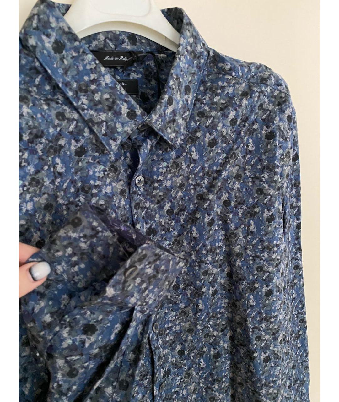 PAUL SMITH Темно-синяя хлопковая классическая рубашка, фото 6