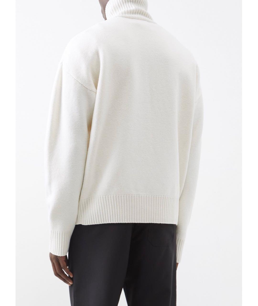 Ami Paris Белый шерстяной джемпер / свитер, фото 3