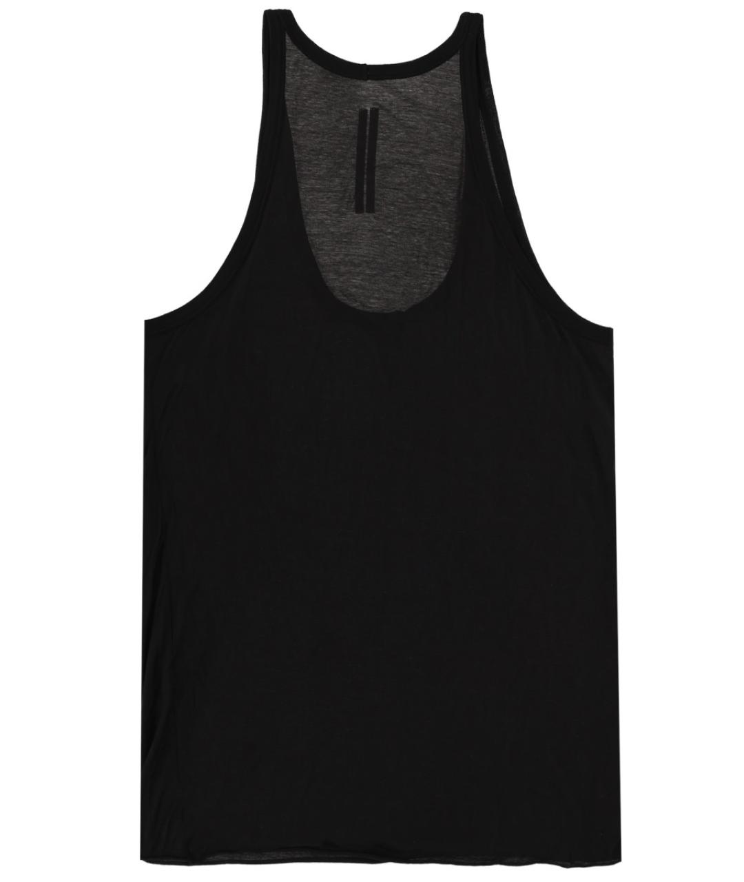 RICK OWENS Черная хлопковая майка, фото 2