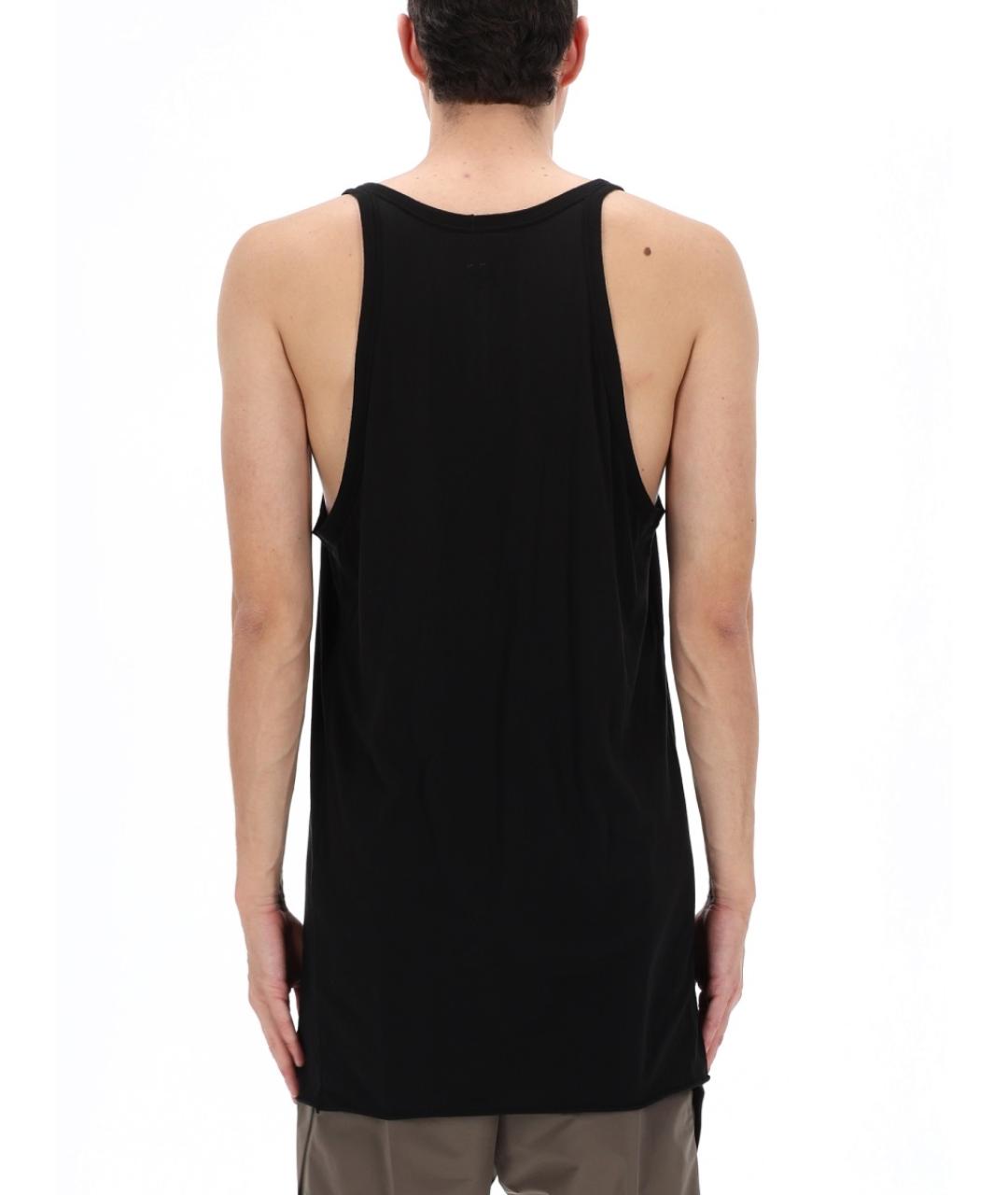 RICK OWENS Черная хлопковая майка, фото 4