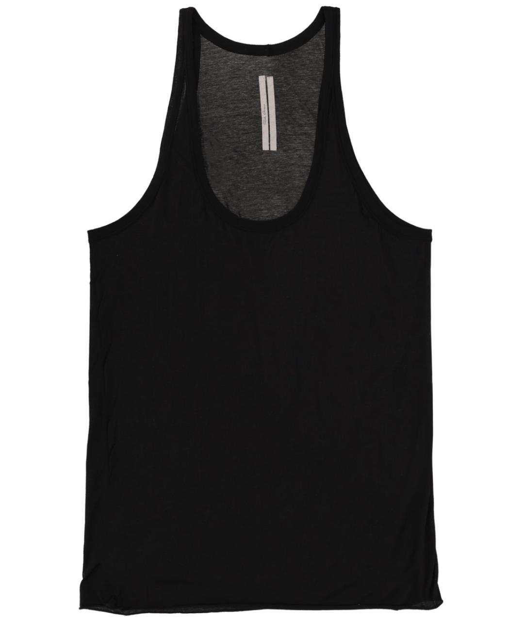 RICK OWENS Черная хлопковая майка, фото 1