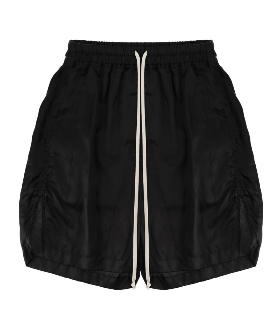 RICK OWENS Черные вискозные шорты, фото 1