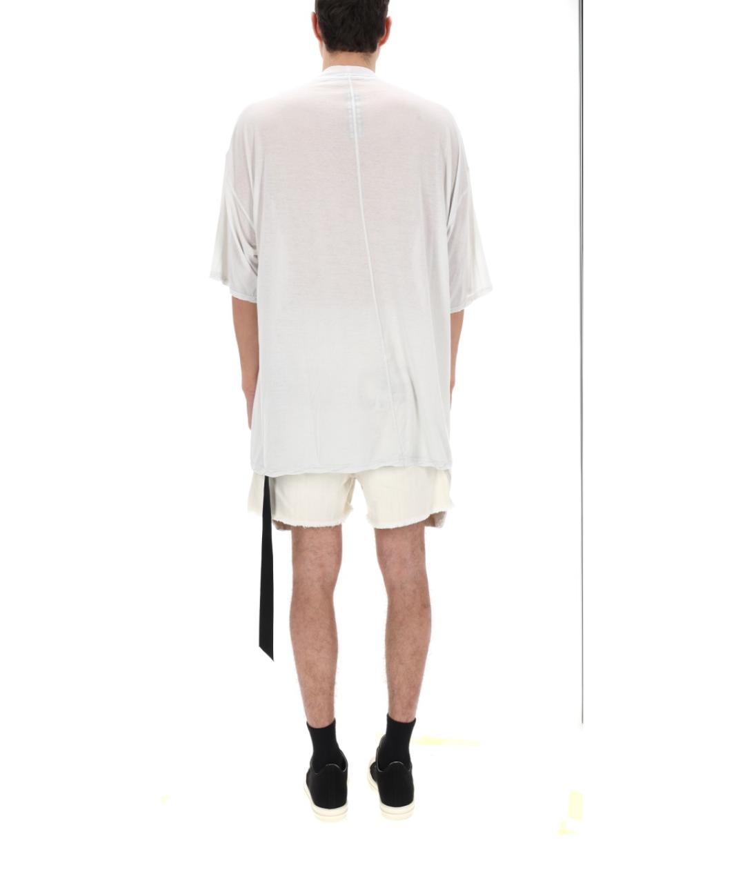 RICK OWENS DRKSHDW Белая хлопковая футболка, фото 5