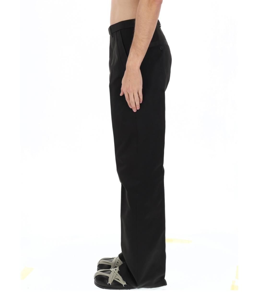 RICK OWENS Черные полиэстеровые повседневные брюки, фото 4