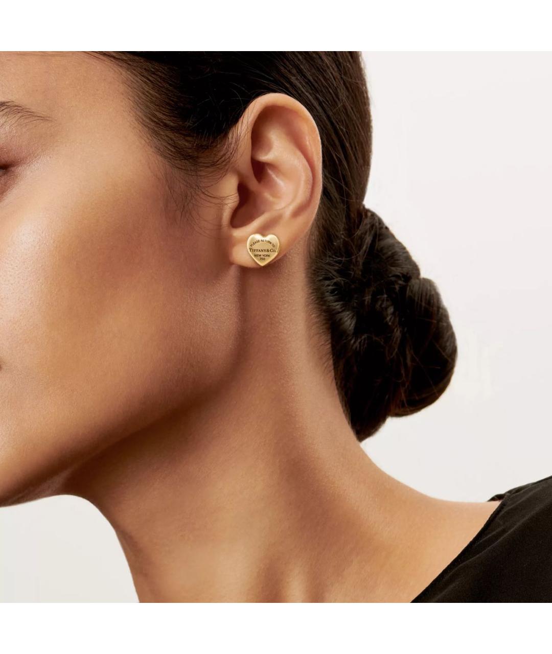 TIFFANY&CO Желтые серьги из желтого золота, фото 2