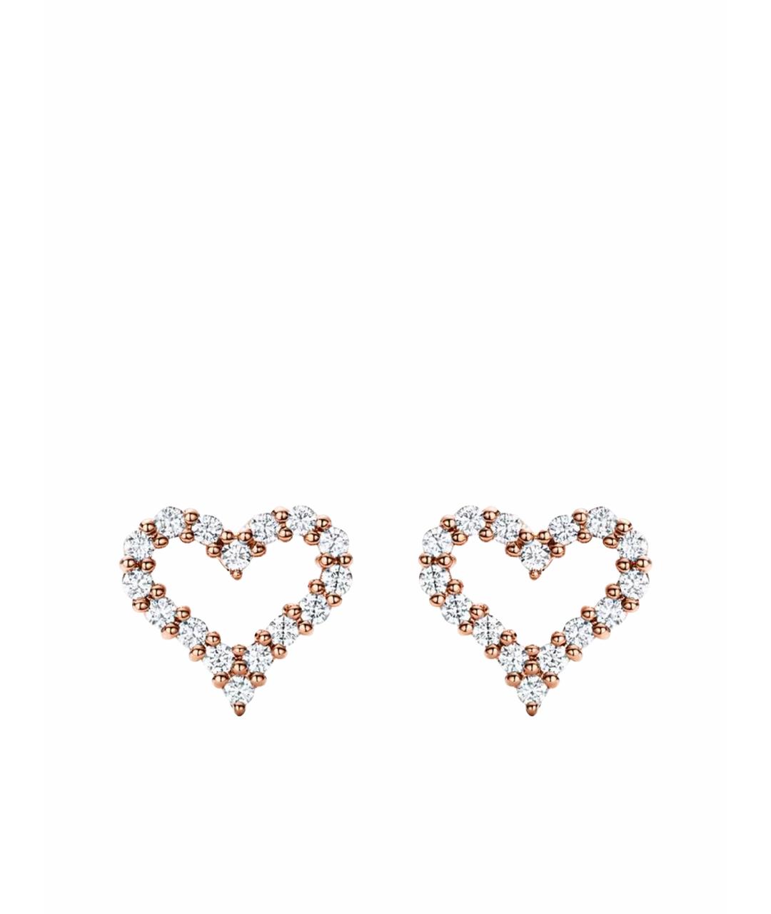 TIFFANY&CO Бежевые серьги из розового золота, фото 1