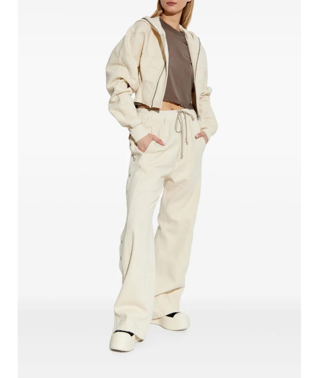 RICK OWENS DRKSHDW Коричневая хлопковая футболка, фото 2