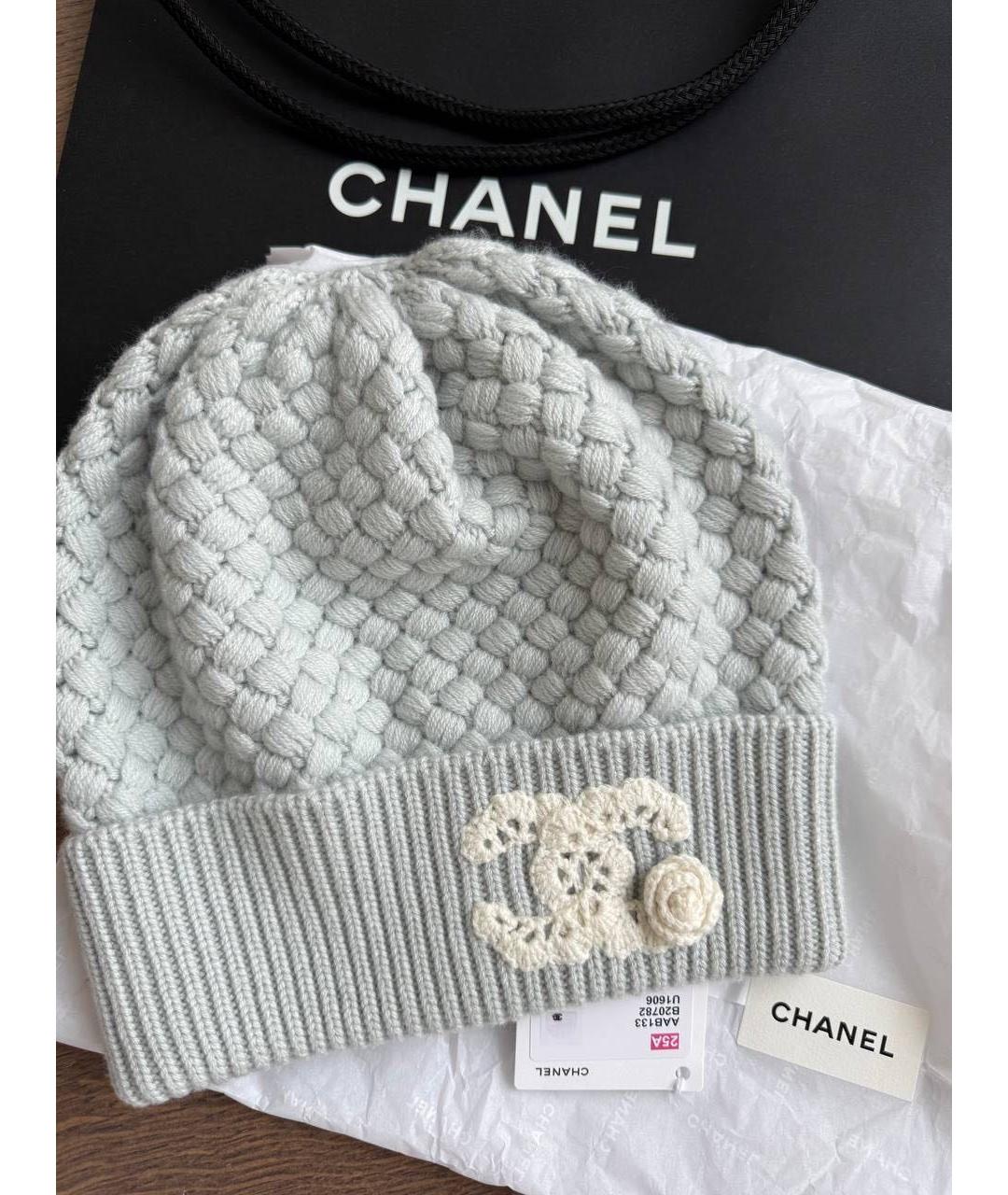 CHANEL Серая шапка, фото 3