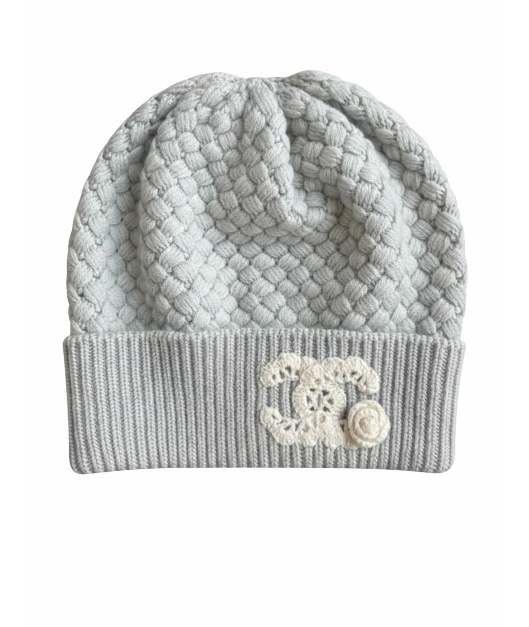 CHANEL Серая шапка, фото 1