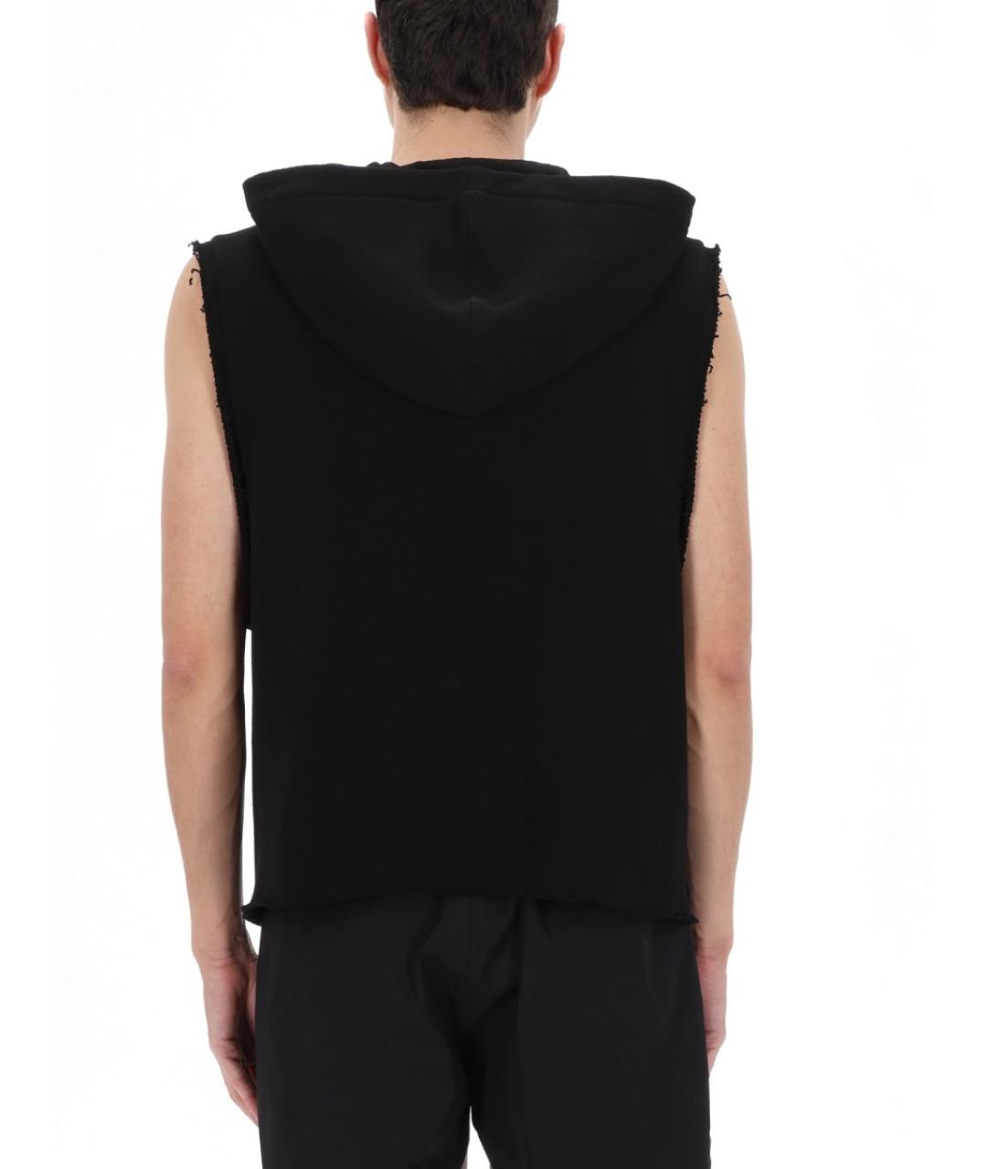 RICK OWENS Черная хлопковая майка, фото 4