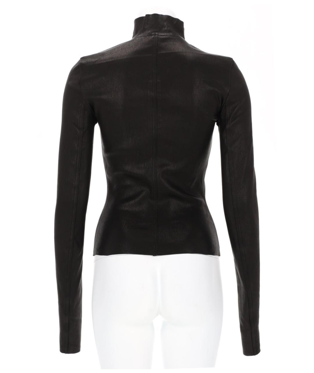 RICK OWENS Черная кожаная куртка, фото 2