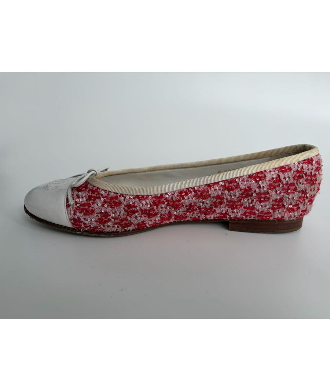 CHANEL Красные балетки, фото 6