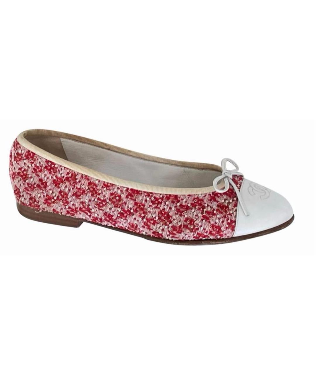 CHANEL Красные балетки, фото 9