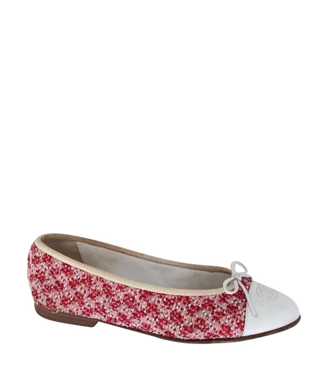 CHANEL Красные балетки, фото 1