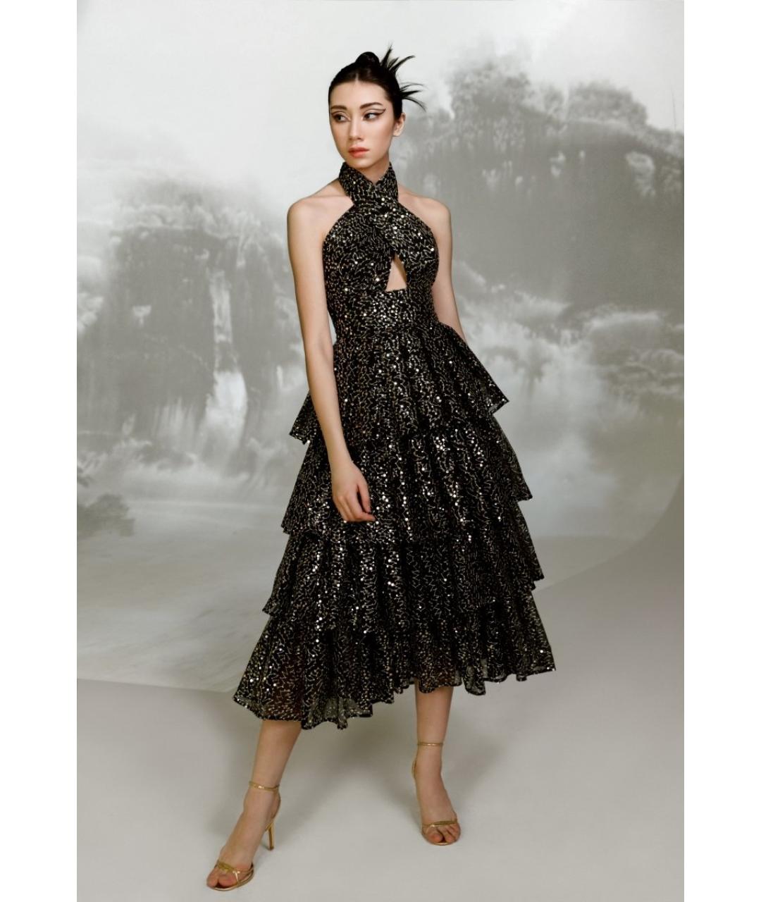 RASARIO Черное полиэстеровое вечернее платье, фото 3