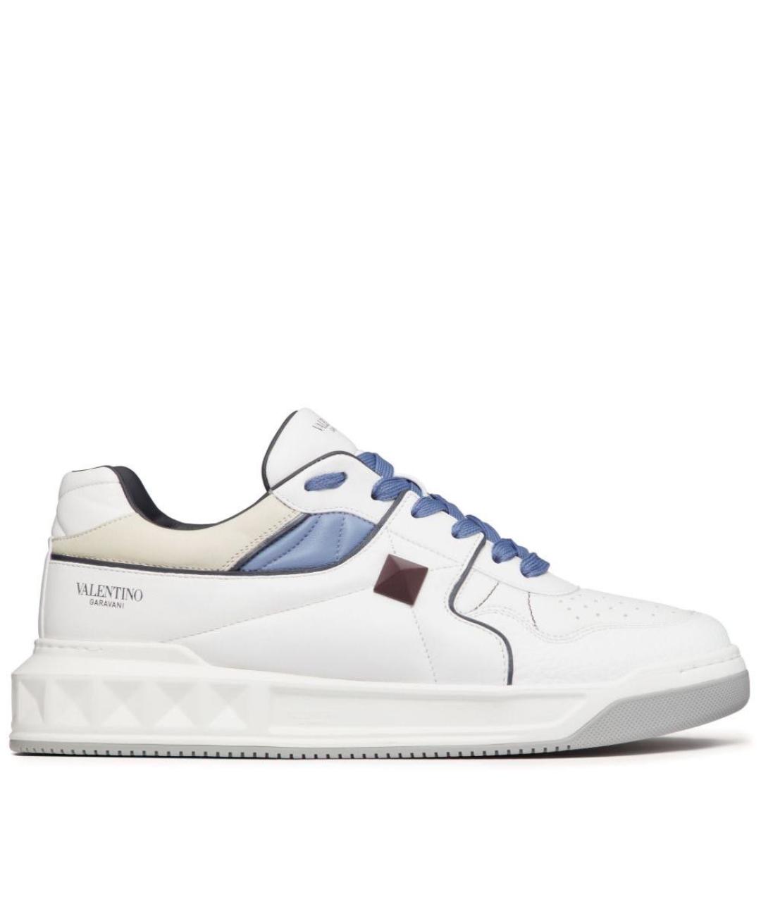 VALENTINO Белые кожаные низкие кроссовки / кеды, фото 1