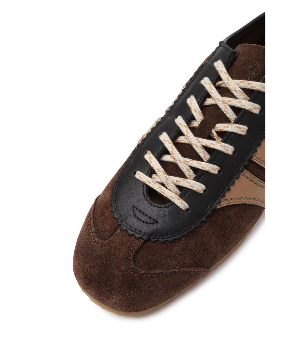DRIES VAN NOTEN Коричневые замшевые кеды, фото 4