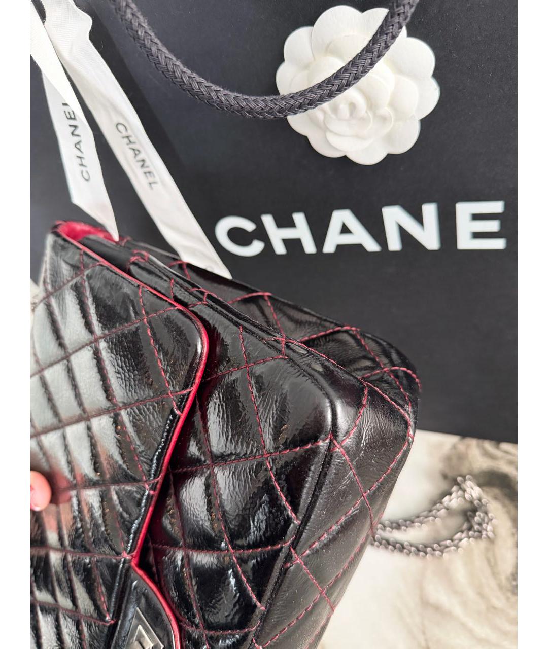CHANEL Черная кожаная сумка через плечо, фото 7