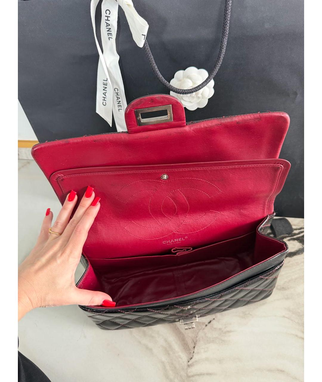 CHANEL Черная кожаная сумка через плечо, фото 6