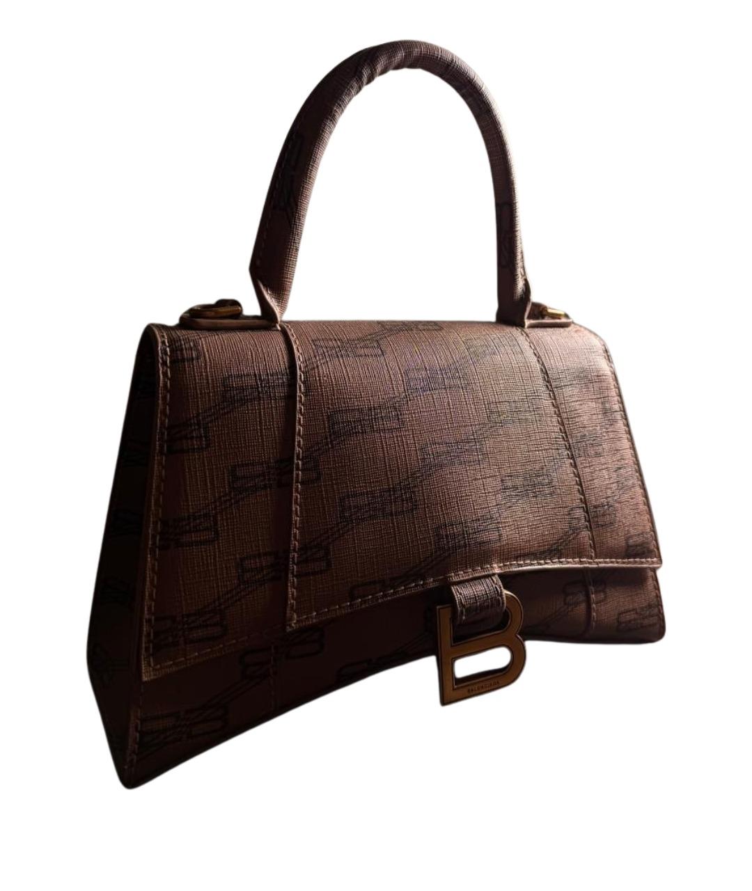 BALENCIAGA Бежевая кожаная сумка с короткими ручками, фото 1