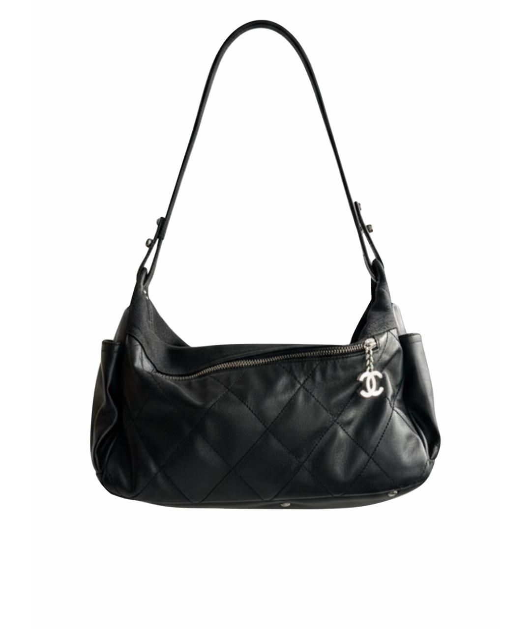 CHANEL Черная кожаная сумка через плечо, фото 1