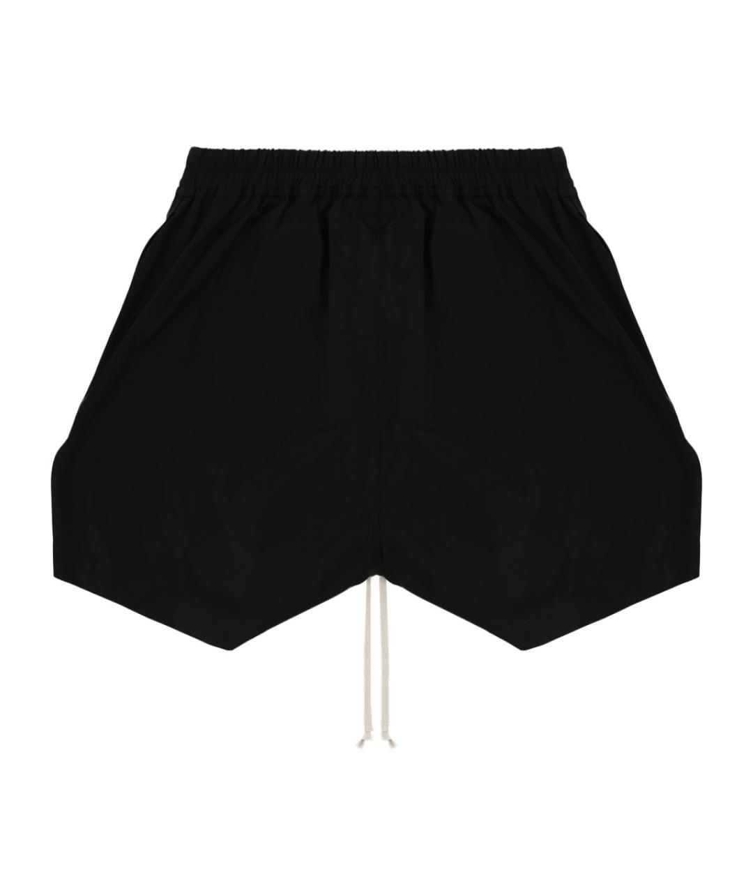 RICK OWENS Черные хлопковые шорты, фото 2