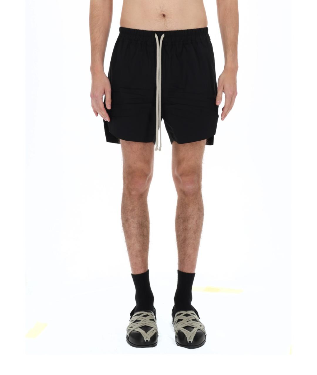 RICK OWENS Черные хлопковые шорты, фото 6