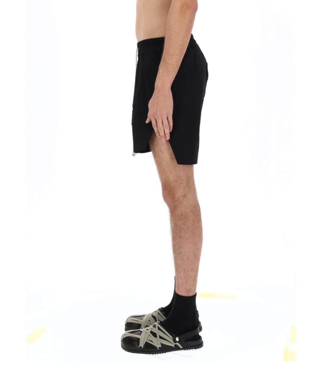 RICK OWENS Черные хлопковые шорты, фото 4