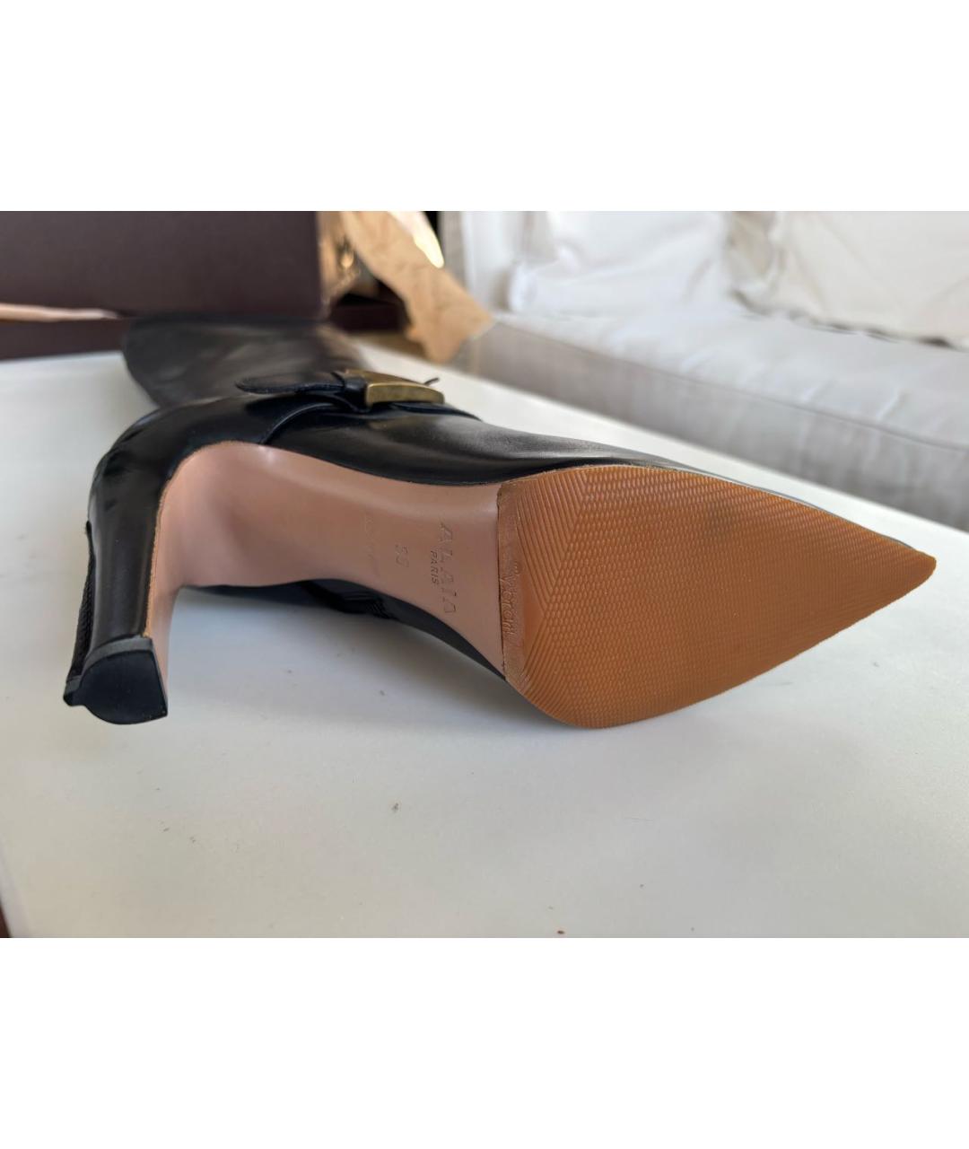 ALAIA Черные кожаные сапоги, фото 3