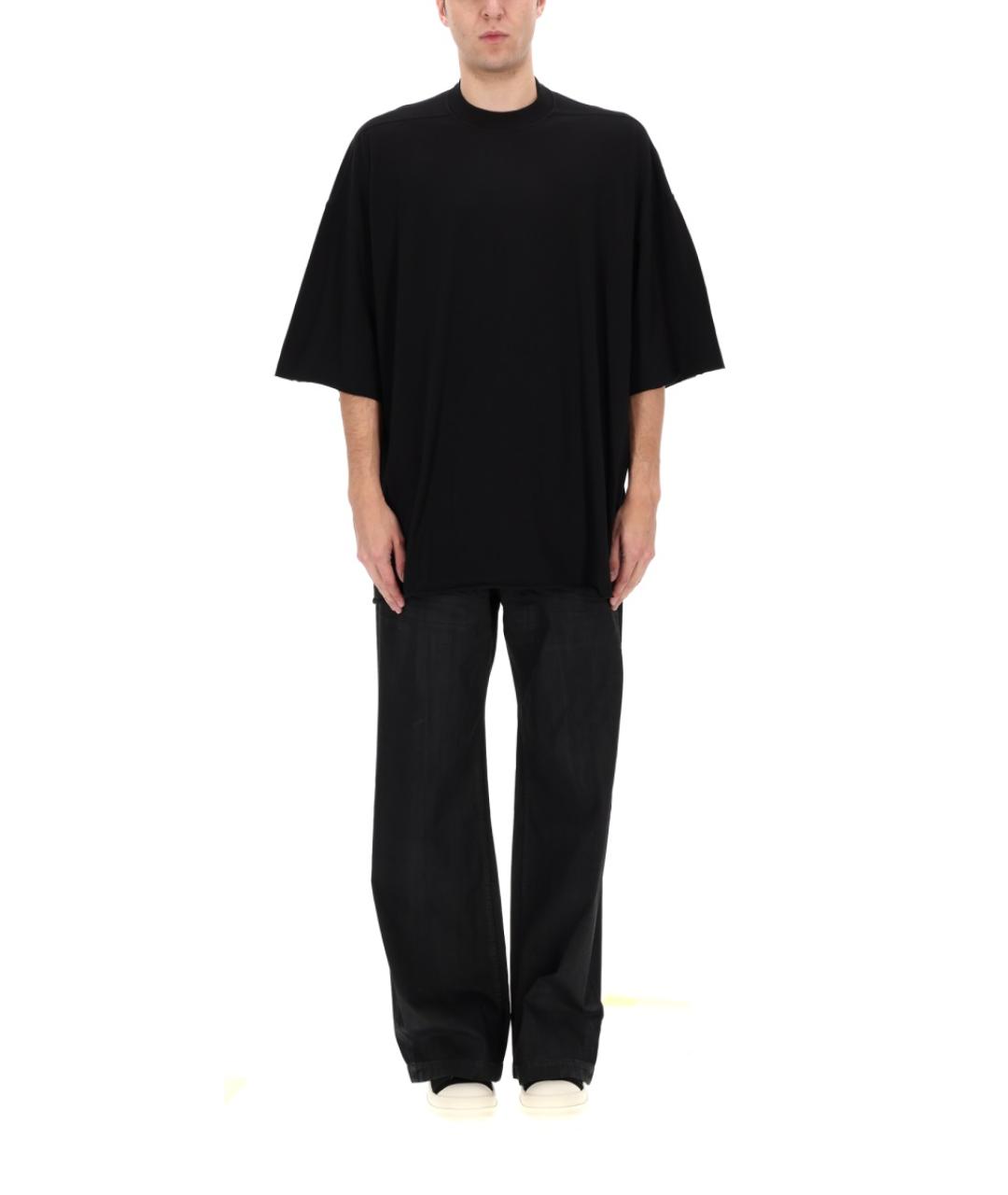 RICK OWENS DRKSHDW Черная хлопковая футболка, фото 3