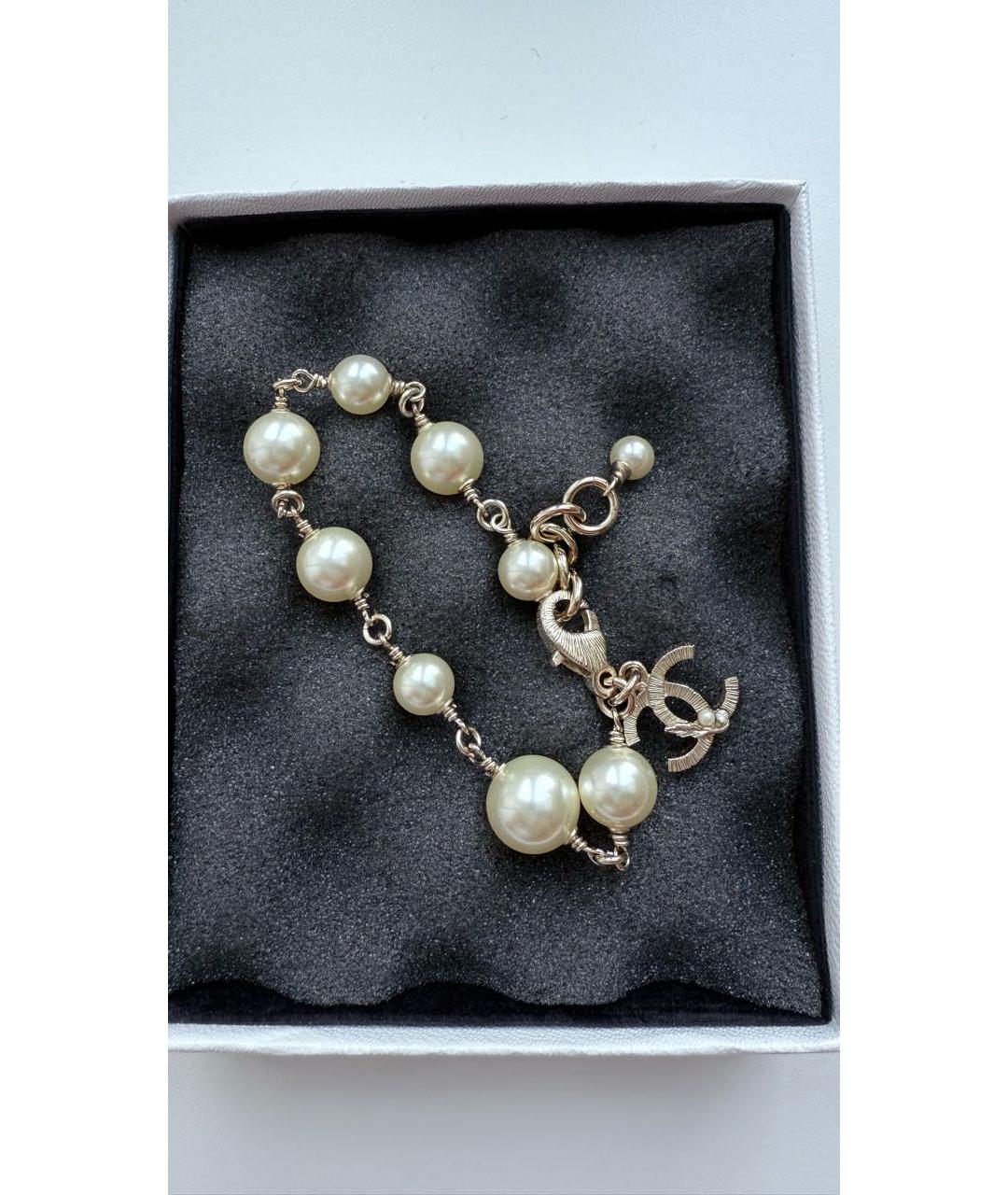 CHANEL Золотой жемчужный браслет, фото 5