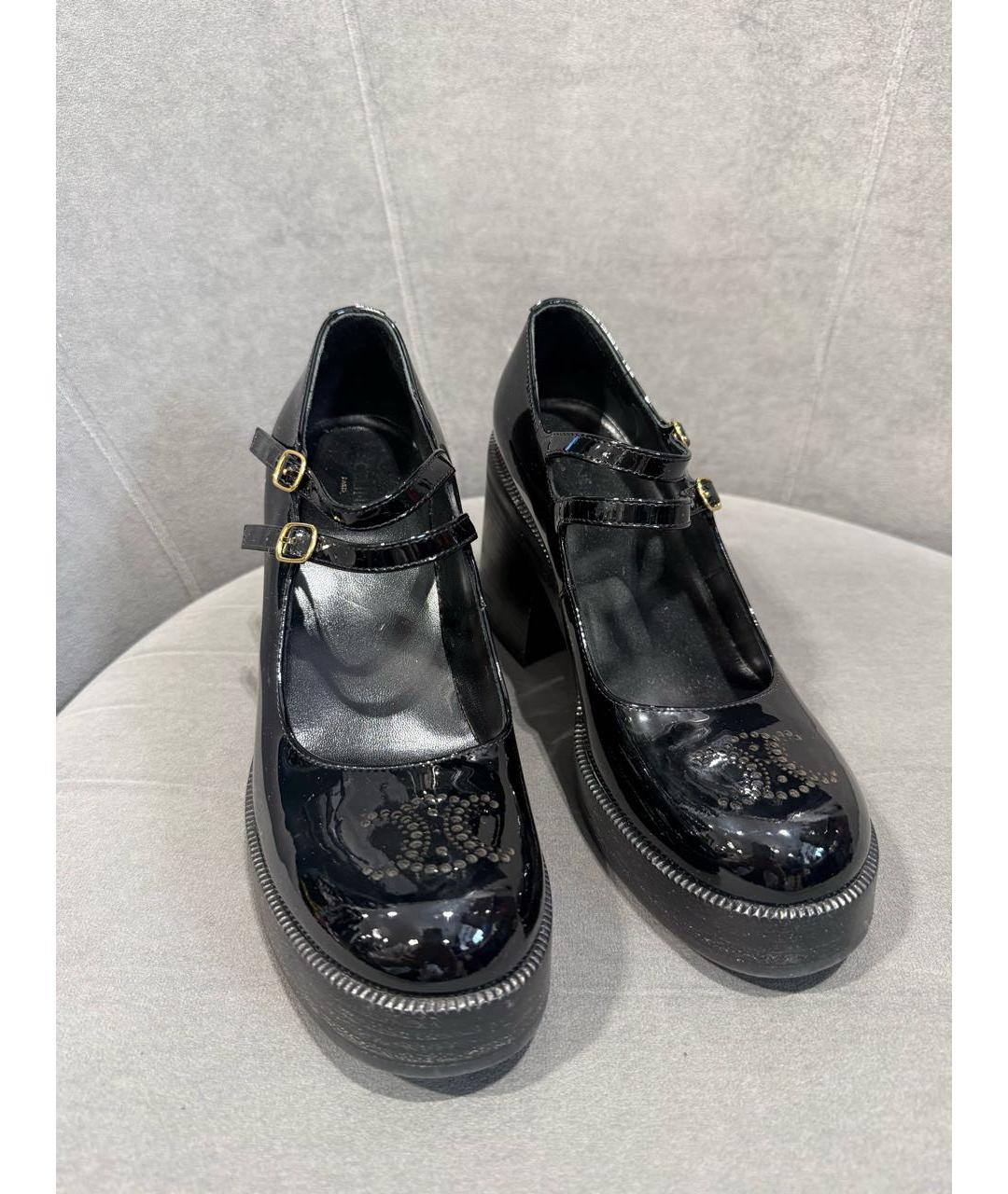 CELINE Черные туфли из лакированной кожи, фото 2