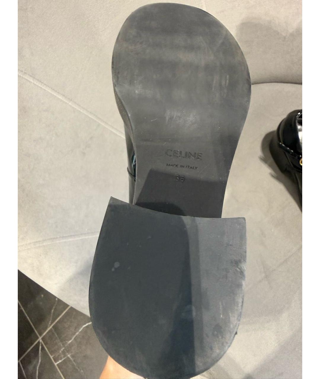 CELINE Черные туфли из лакированной кожи, фото 6