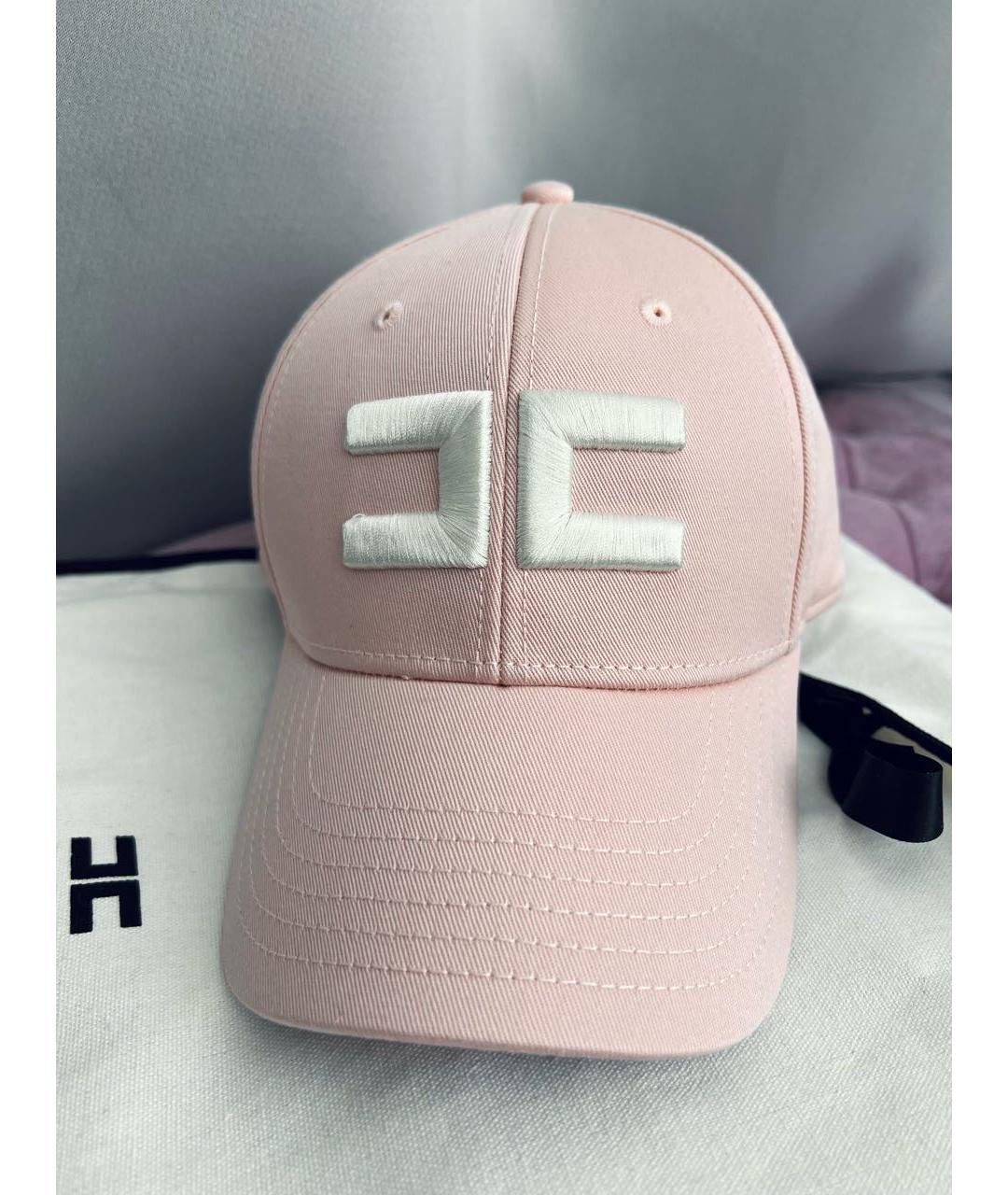ELISABETTA FRANCHI Розовая хлопковая кепка, фото 9