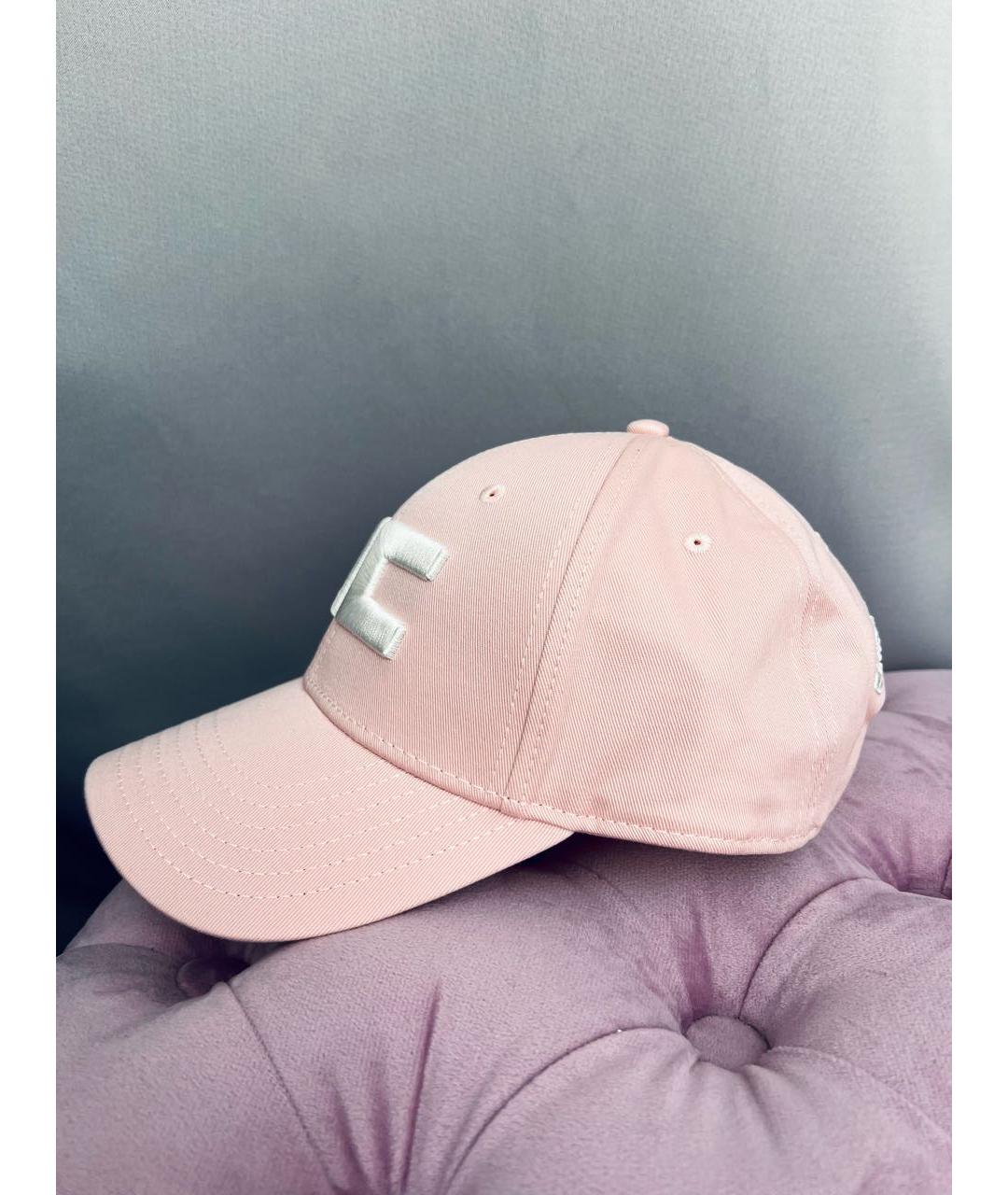 ELISABETTA FRANCHI Розовая хлопковая кепка, фото 2